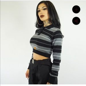 FB County Long Sleeve Charlie Brown Crop Top